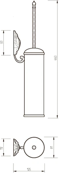 Ёршик для унитаза Migliore Cleopatra 16631 бронза