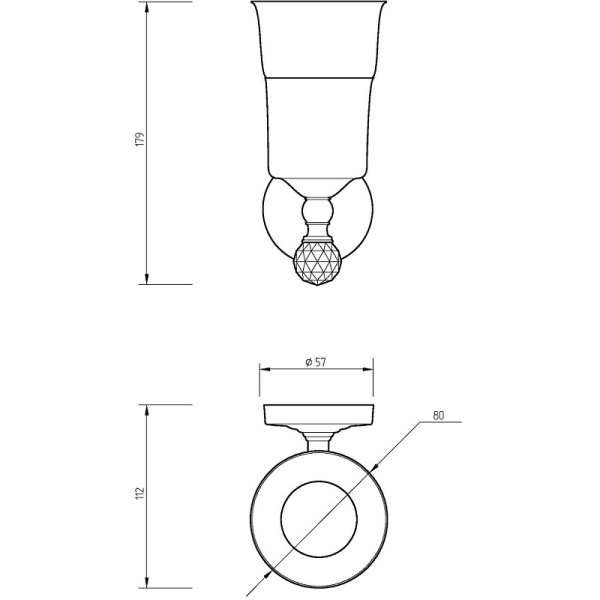 Стакан для зубных щеток Migliore Amerida 16574 цвет хром с кристаллом Swarovski