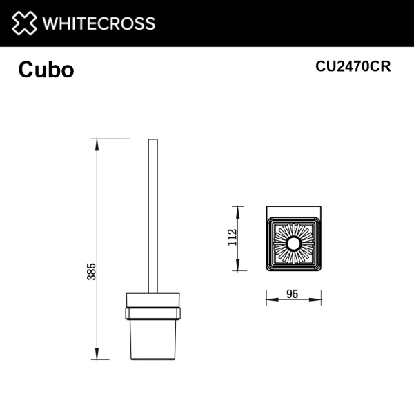 Ершик для унитаза Whitecross Cubo CU2470CR настенный, хром