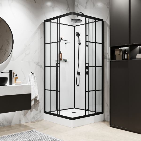 душевая кабина niagara standart 100x100 r st100/15qr/kl/bkt без гидромассажа