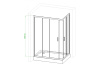 душевой уголок royal bath hpd 120×80 rb8120hpd-t-bl профиль черный, стекло прозрачное