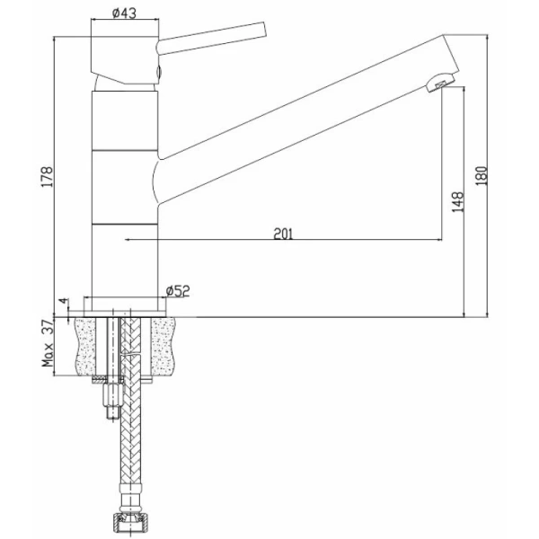 смеситель для кухни iddis velikan vl5wbsgi05
