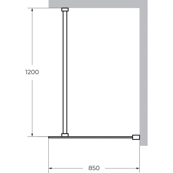 душевая перегородка cezares liberta 85 liberta-l-1-85-120-c-cr профиль хром стекло прозрачное