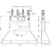 внутренняя часть axor 15480180 смесителя для ванны на 4 отверстия