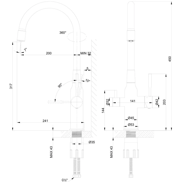 смеситель для кухни lemark expert lm5083s-white сталь, белый