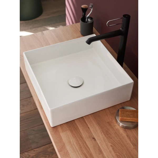 раковина jacob delafon delta e90011-0 накладная 39x39 см, белая