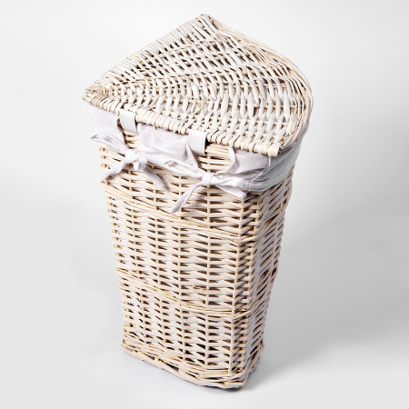 корзина для белья wasserkraft vils wb-560-m с крышкой, цвет белый