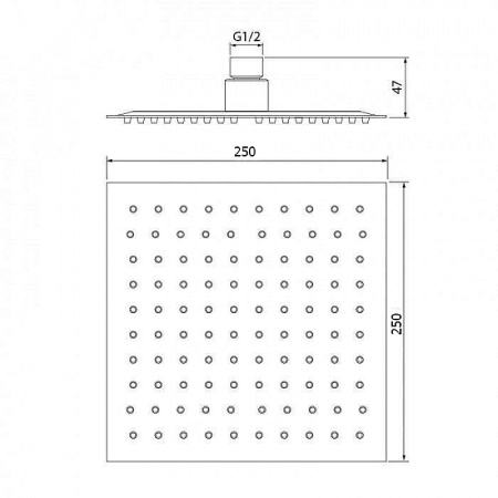 верхний душ weltwasser ww hs 25s 10000000939 хром