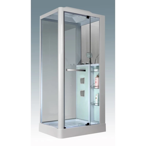 душевая кабина grossman gr123(r) 110x90 профиль белый стекло прозрачное
