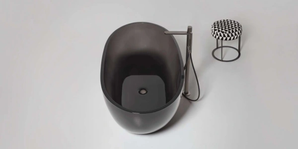 ванна из минерального литья antonio lupi reflex fume_cr 167х86 см