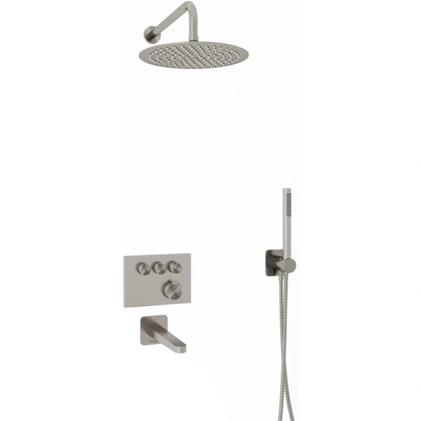 комплект wasserkraft wern 4200 a4258.097.121.275.100.276.298 tхhermo встраиваемый, для ванны, цвет никель