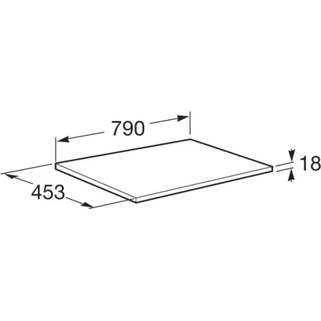 столешница roca ona a857618509 79 см, белый матовый