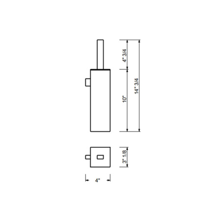 ёршик для унитаза fantini linea 92 93 7772 настенный, матовая натуральная сталь