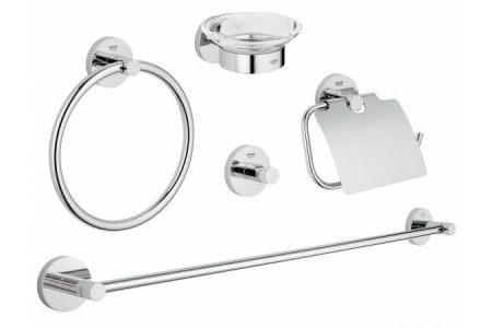 Набор аксессуаров для ванной Grohe Essentials 40344001 Хром (5 предметов)