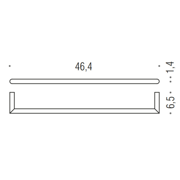 Полотенцедержатель 46 см Colombo Design Mini B4010.HPS1, PVD нержавеющая сталь