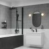 душевая система iddis parker parbl3fi06 340x190 мм, со смесителем, черный матовый