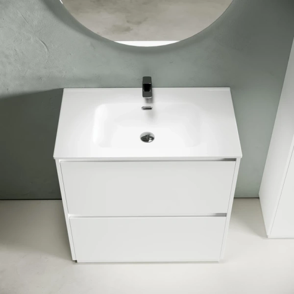 тумба под раковину sancos libra floor 80 lb80fw белый глянец