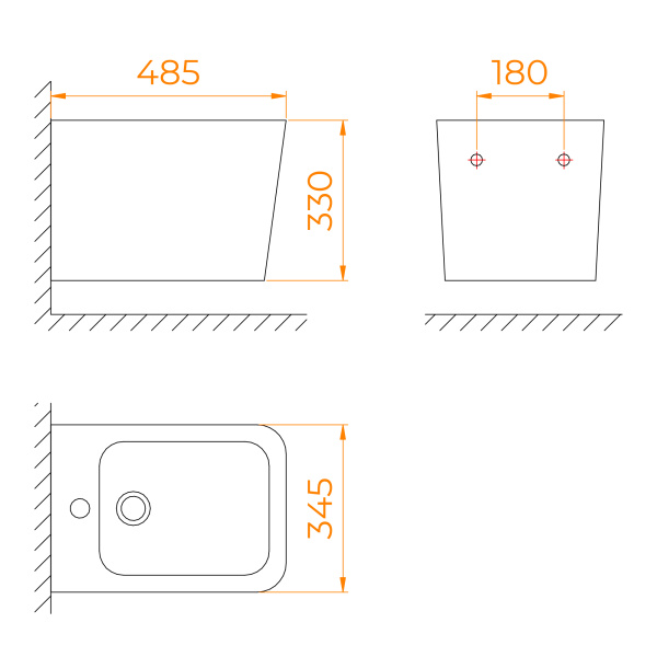 биде rgw sw-81 65430281-01 подвесное белое