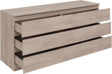 комод aquanet сканди 160 дуб эдгрейн (6 ящиков)