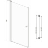 душевая дверь azario alberta az-nk6211 800 профиль серебро стекло прозрачное