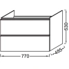 тумба белый глянец 77 см jacob delafon odeon up eb895-ruj5