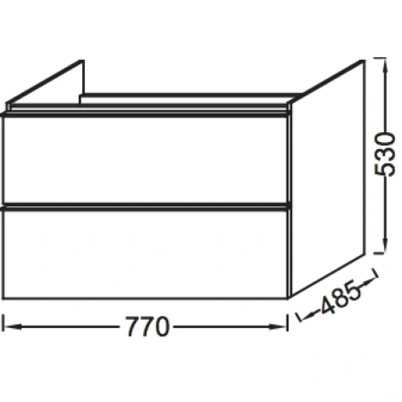тумба белый глянец 77 см jacob delafon odeon up eb895-ruj5
