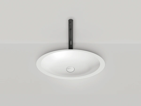 накладная раковина в ванную salini callista 102 1101202sg/sm, 57,5 x 35 см, из материала solix, глянцевая или матовая, белая