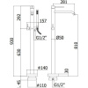 смеситель paffoni light lig032cr для ванны, напольный, с душевым гарнитуром, излив 28.4 см, h92 см, хром глянцевый