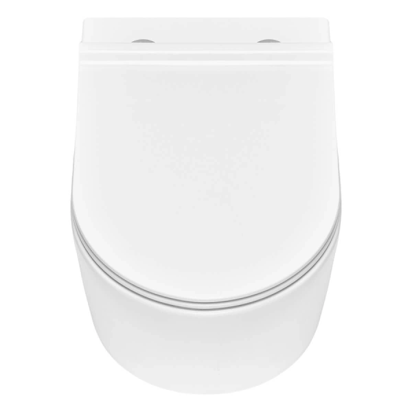 Унитаз подвесной PRO S710001 безободковый белый с сиденьем SmartFix