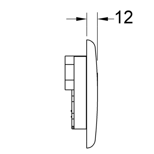 кнопка для инсталяции tece planus urinal 220/12 v 9242353 цвет хром