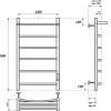 полотенцесушитель point афина п5 pn04848p электрический, с полкой, 40x80 см, хром