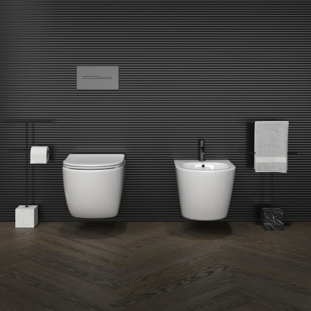 биде ceramicanova forma cn3010 подвесное, белое