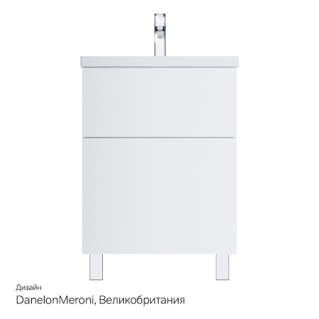 тумба под раковину am.pm gem m90fsx06022wg32 60x42см, напольная, цвет белый глянец