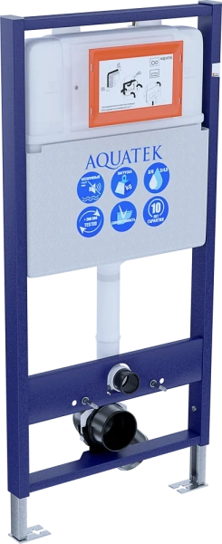 инсталляция aquatek standart ins-0000001 для унитаза без клавиши смыва