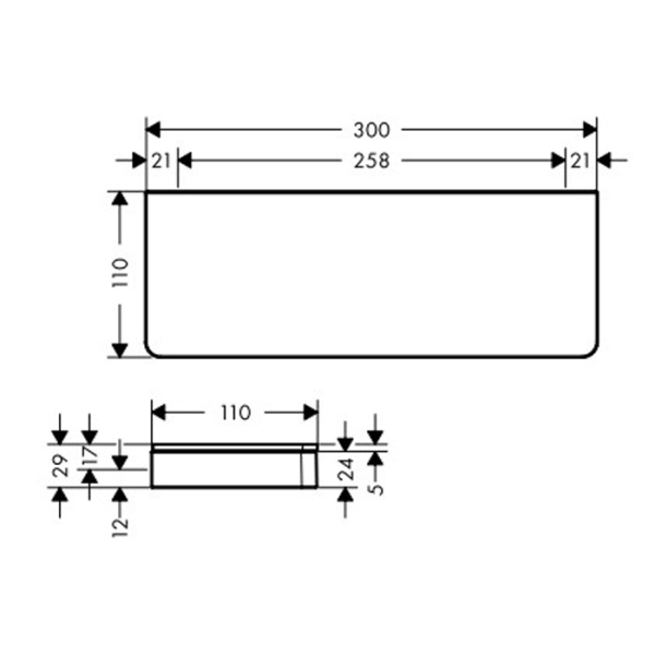Полка 30 см Axor Universal 42838000
