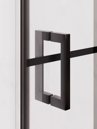 душевой уголок rgw passage pa-34b профиль черный, стекло с рисунком