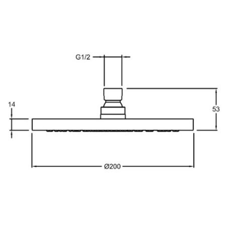 верхний душ jacob delafon july e21760-cp, хром