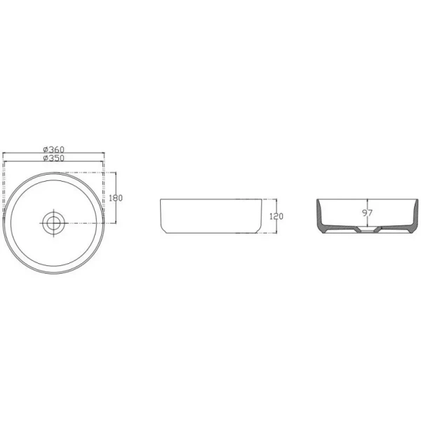 раковина isvea infinity 10nf65036sv-2z накладная, ø36 см, синий матовый