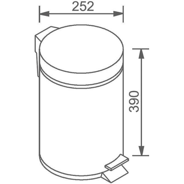 Ведро для мусора Aquanet 8074MB 264927 черный матовый Ведро для мусора Aquanet 8074MB 264927 черный матовый