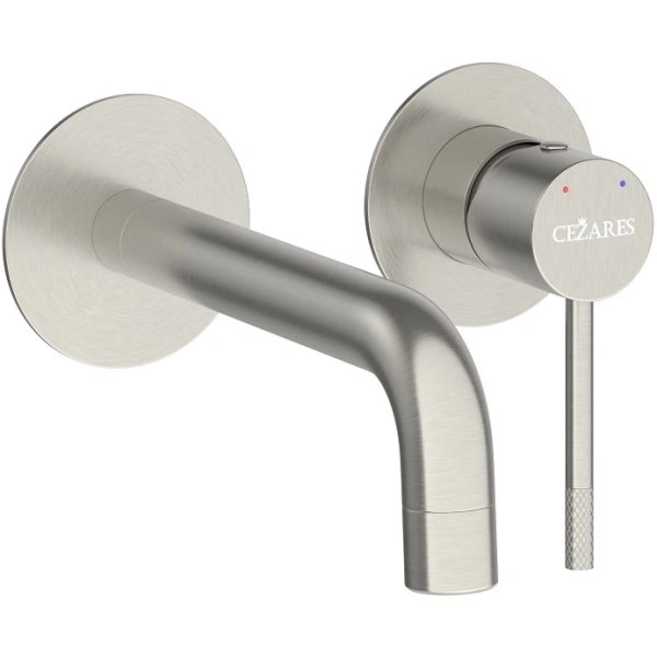 смеситель для раковины cezares relax relax-bli2-1-in-w0 встраиваемый, без донного клапана, сатин