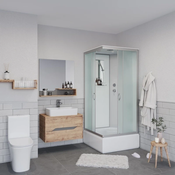 душевая кабина niagara classic ng-1108-14 90х90 без гидромассажа, стекло матовое