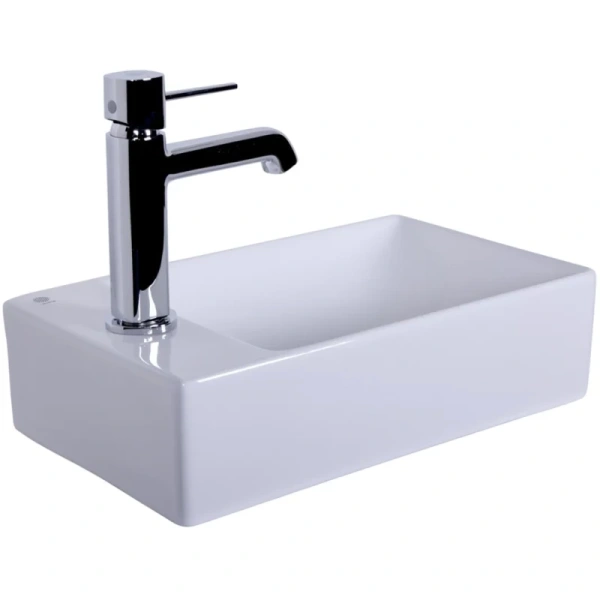 раковина подвесная/ накладная orange 38 r b05-375rw белая глянцевая