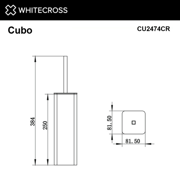 Ершик для унитаза Whitecross Cubo CU2474CR напольный, хром