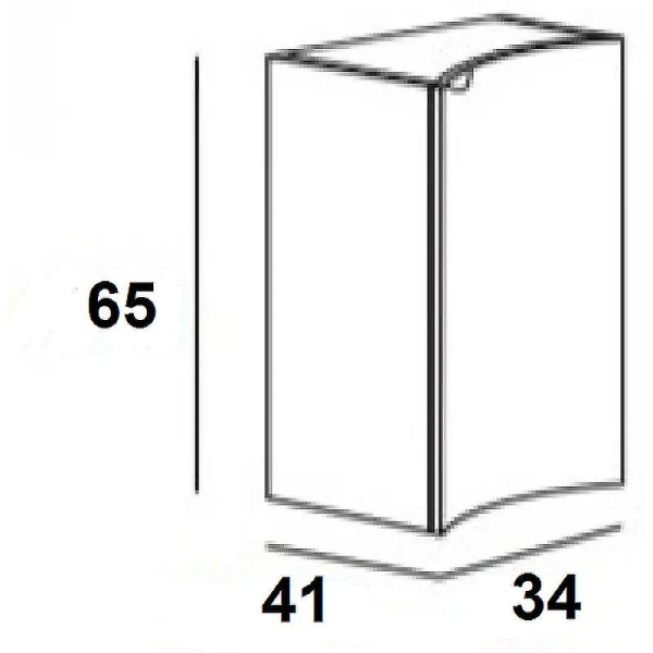 шкаф подвесной cezares rialto 34 r 55174 grafite