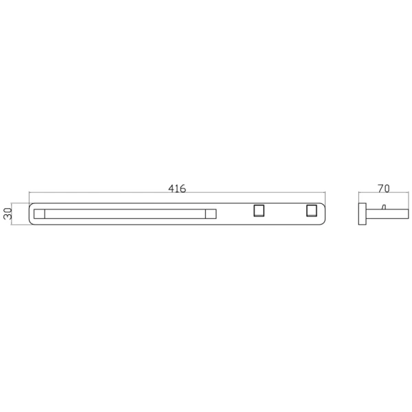 Полотенцедержатель Wonzon & Woghand WW-9561 41,6 см, хром
