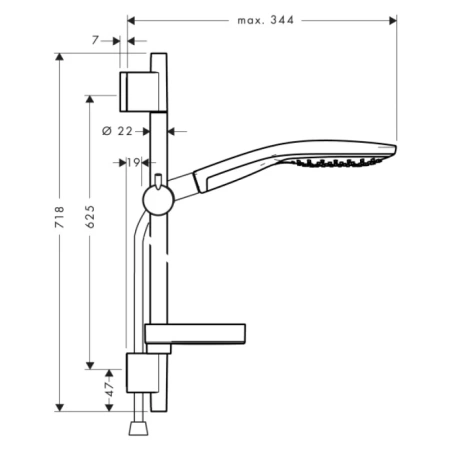 душевой гарнитур hansgrohe raindance select s 27802400