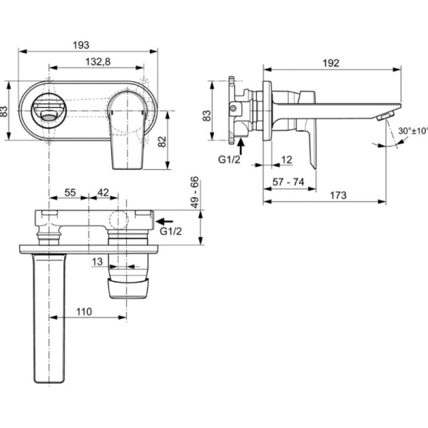 смеситель для раковины ideal standard tesi a6578aa