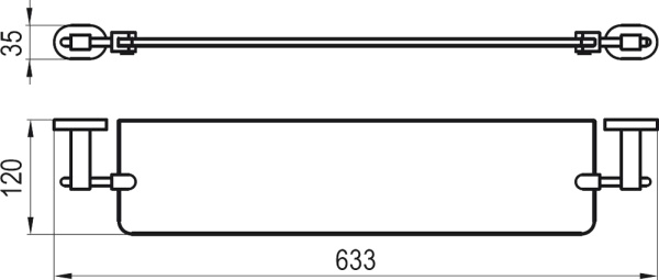 Полка 64 см Ravak Chrome CR 500.00 X07P195