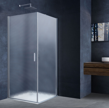 душевой уголок vincea alpha 90x90 vsr-3alp9090mt профиль хром стекло текстурное