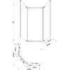 душевой уголок migliore diadema penta 90×90 24175 профиль бронза, стекло прозрачное